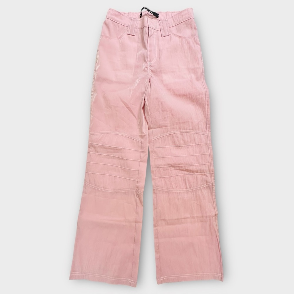 Urban Outfitters Pink Nylon Wide Leg Pants Size 0 Y2K‎ Festival Rave